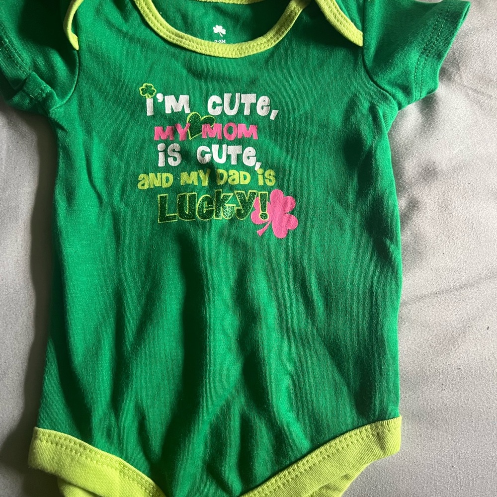 Green and Pink Bodysuit for st. Patrick’s Day